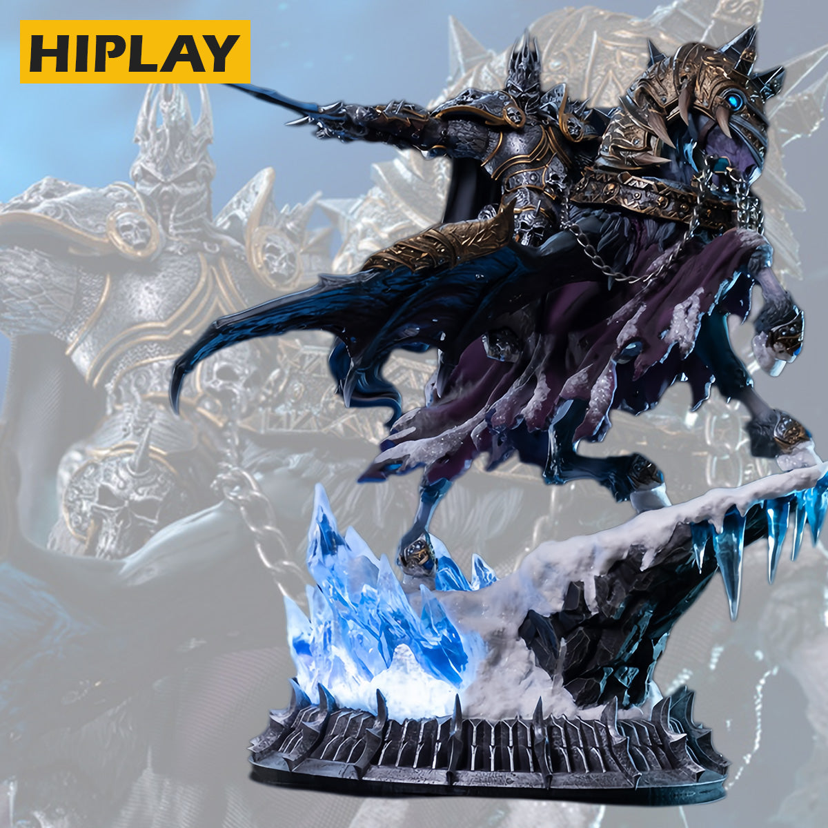 Blizzard World of Warcraft Arthas Menethil: The Lich King & Invincible Statue BLZ017 Premium Collectible Figure