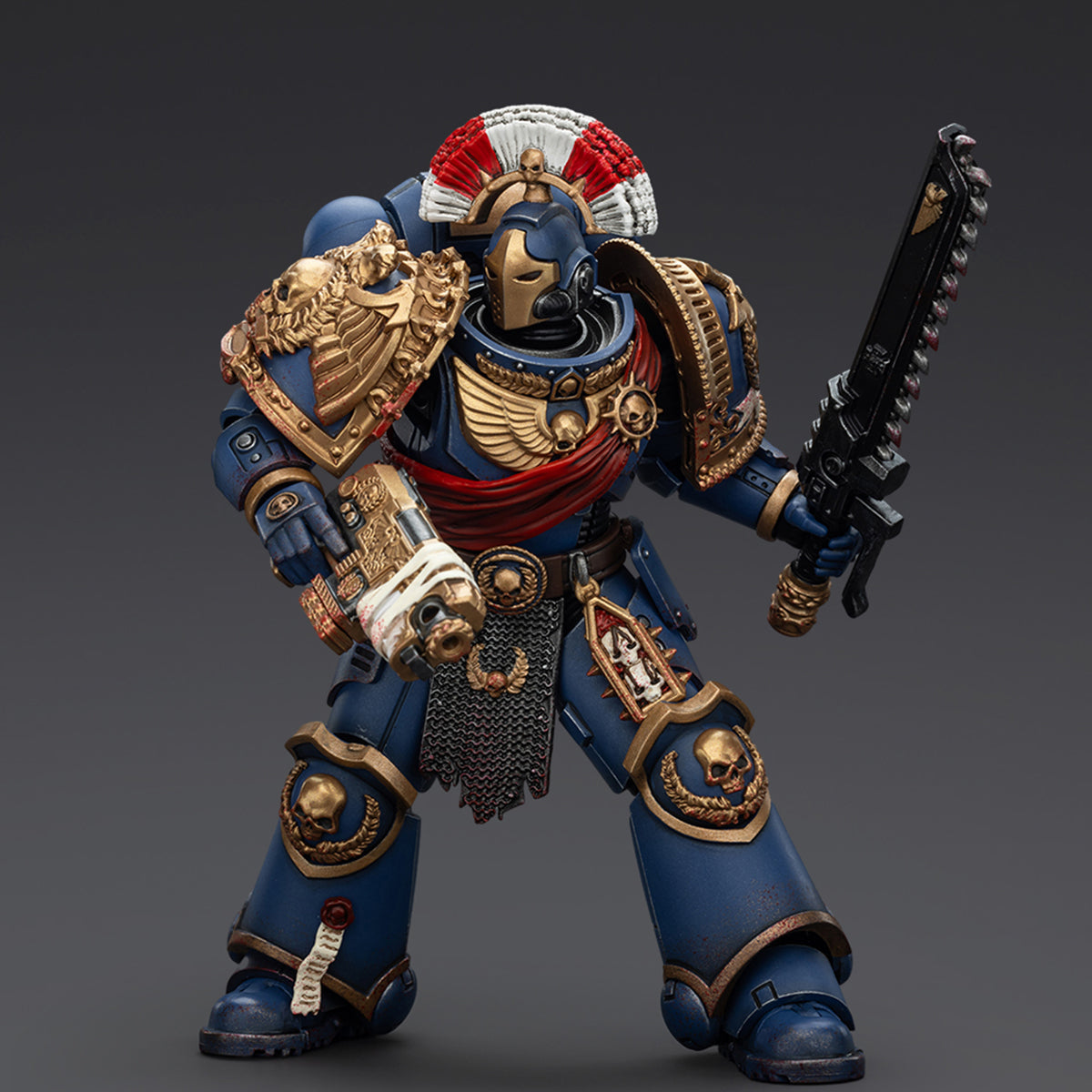 (Only Shipped to the US) JOYTOY Warhammer 40,000 1/18 Ultramarines Relic Secundus Armour with Artificer Bolt Rifle Chainsword and Bolt Pistol JT01536 Action Figures