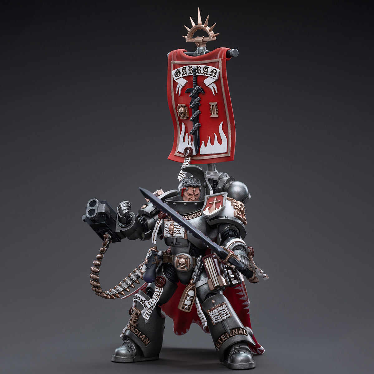 Figuras de acción de Castellan Crowe de los Caballeros Grises de Warhammer 40,000 de JOYTOY
