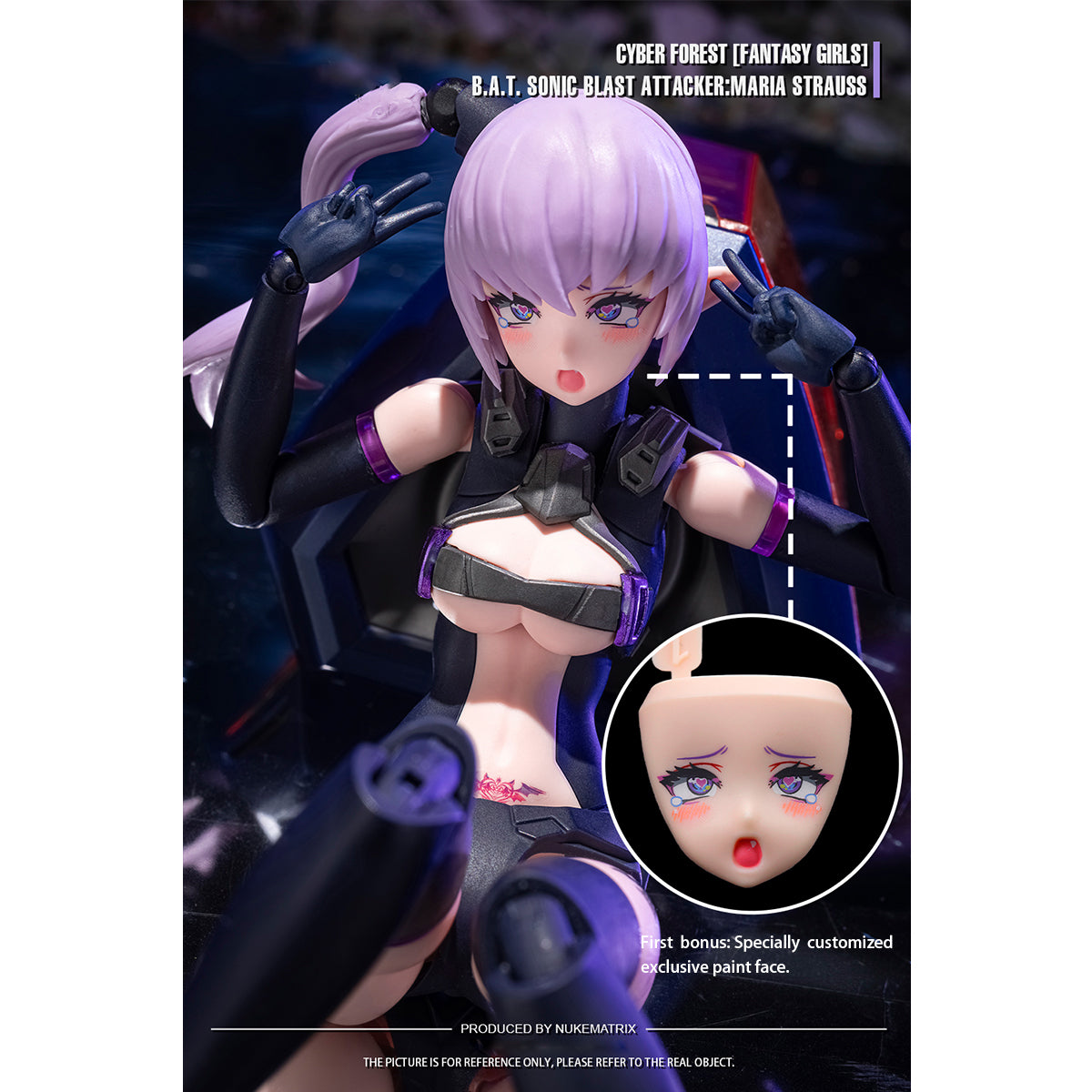 NUKE MATRIX Cyber Forest Series B.A.T. Sonic Blast Attacker: Maria Strauss FF0115 Assembly Model Kits