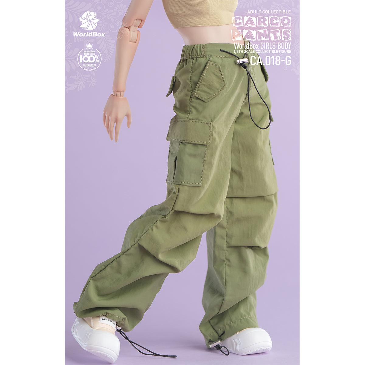 Hangtag - Straight Casual Slacks Doll Clothes Accessory Fit 1/6 Scale 12-inches Figure