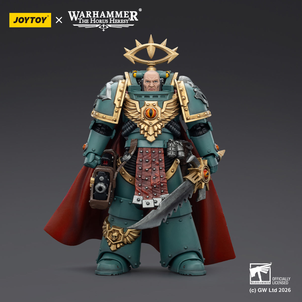 JOYTOY Warhammer 40,000 Sons of Horus Siege Breaker & Tybalt Marr Captain of the 18th Company 1/18 Scale Action Figure