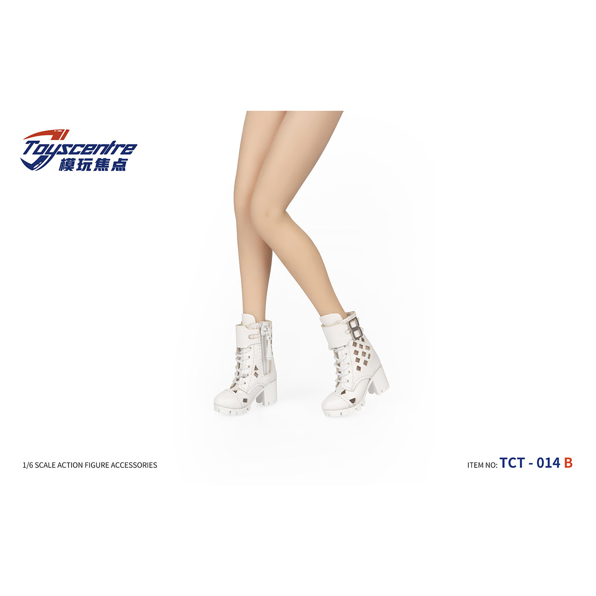 Toyscentre, Female Black Boots Shoes, Doll Accessory for 12-inches Action Figurine