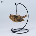 JXK Cat Angel Statue JXK383 Winged Feline Figure with Metal Stand Realistic Animal Collectible for Home Office Desk Decor