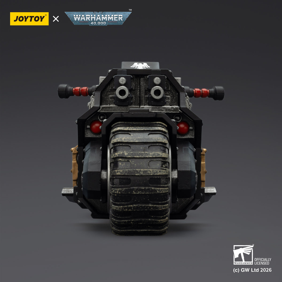 JOYTOY Warhammer 40K Raven Guard/Space Wolves/Blood Angels Raider-pattern Combat Bike with twin-linked bolt rifles (JT03776) 1/18 Scale Action Figure Vehicle Set