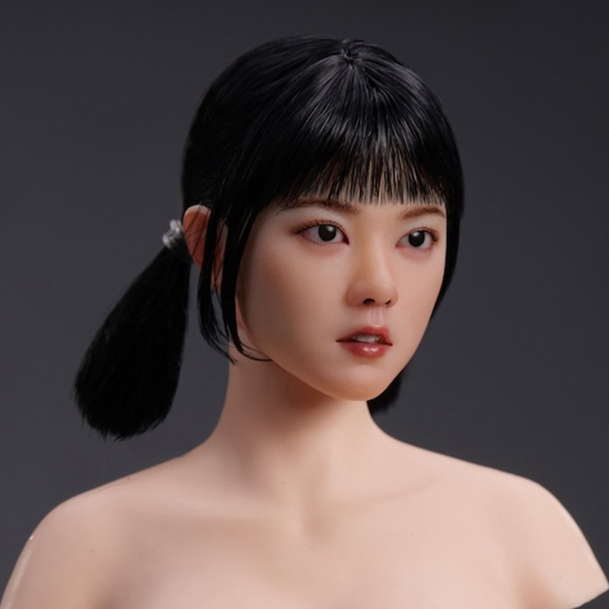 YMTOYS, Movable Eyes Asian Female Head Sculpt Wheat, For 12 Inches Figure