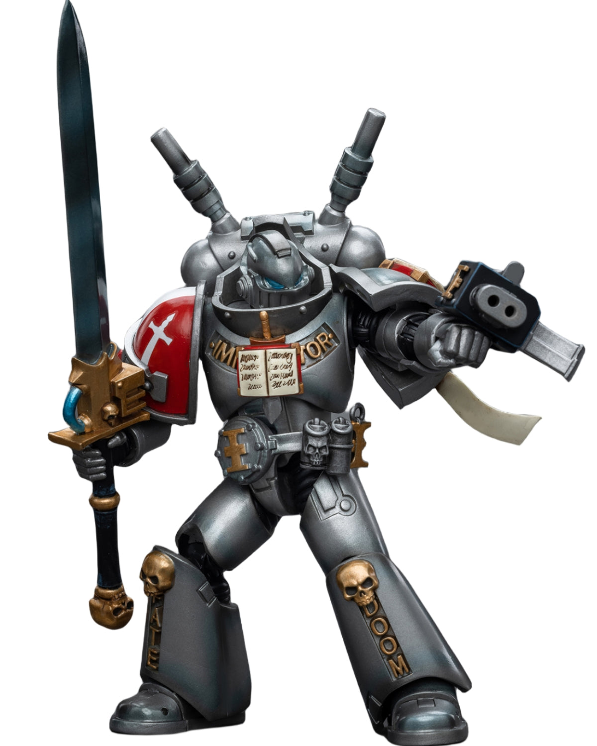 HiPlay JoyToy Warhammer 40K Collectible Figure: Grey Knights Interceptor Squad Interceptor with Storm Bolter and Nemesis Force Sword 1:18 Scale Action Figures JT8988