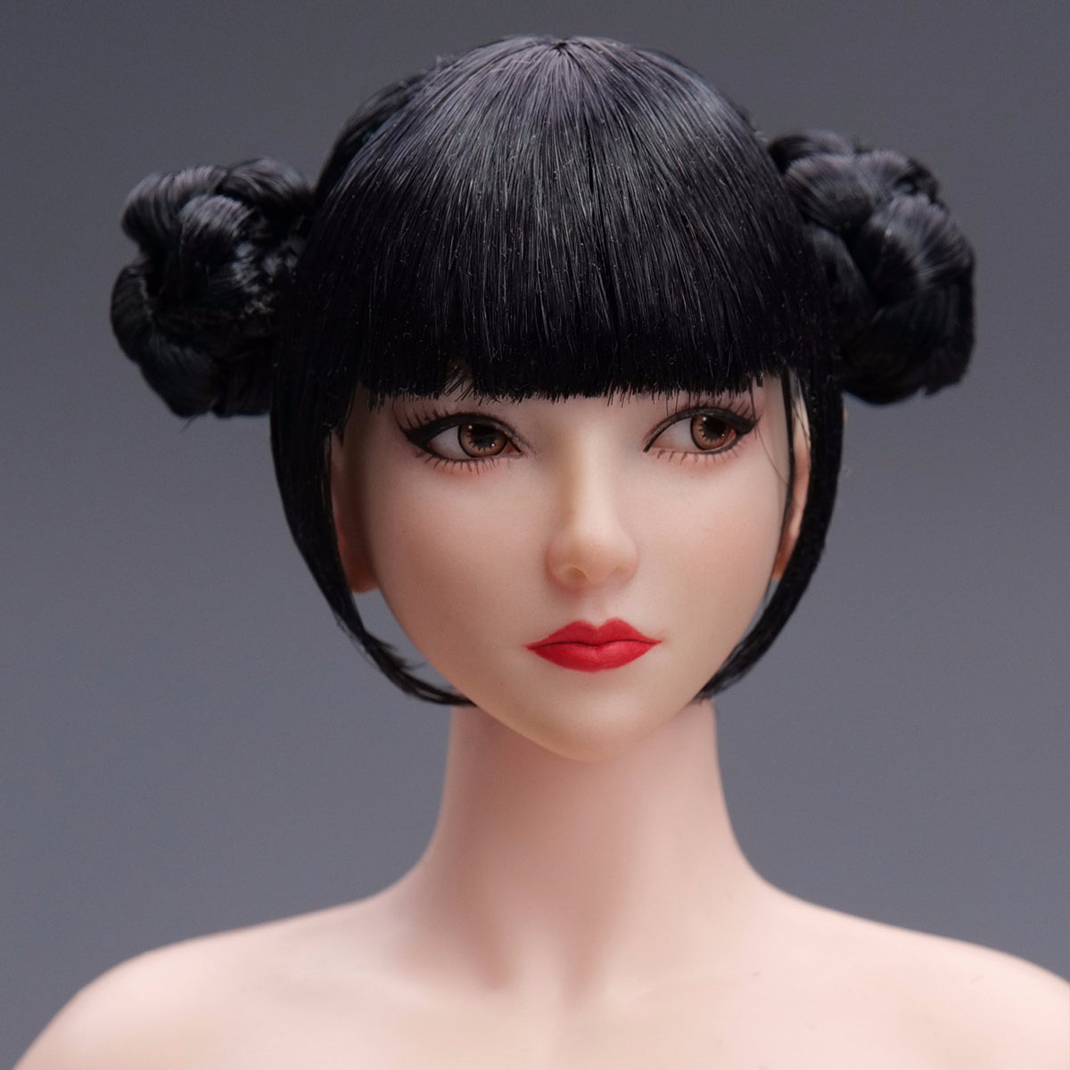 YMTOYS 1/6 Scale Figure Head Sculpt: Asian Female Head Sculpt - Young Koi, Movable Eyes, 12-inch Miniature