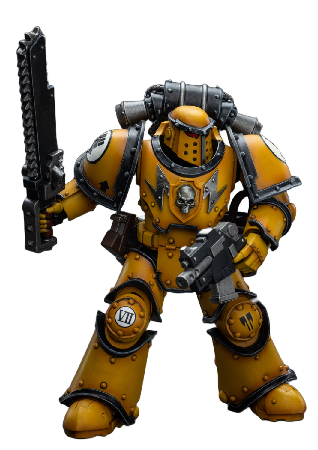 HiPlay JoyToy 40K Collectible Figure: Imperial Fists Legion MkIII Despoiler Squad Legion Despoiler with Chainsword 1:18 Scale Action Figures JT9091