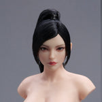 YMTOYS Action Figure Head Sculpt Accessory: Asian Female Head Sculpture - Xiao Zhao, Movable Eye, For 12-inch Miniature Figure