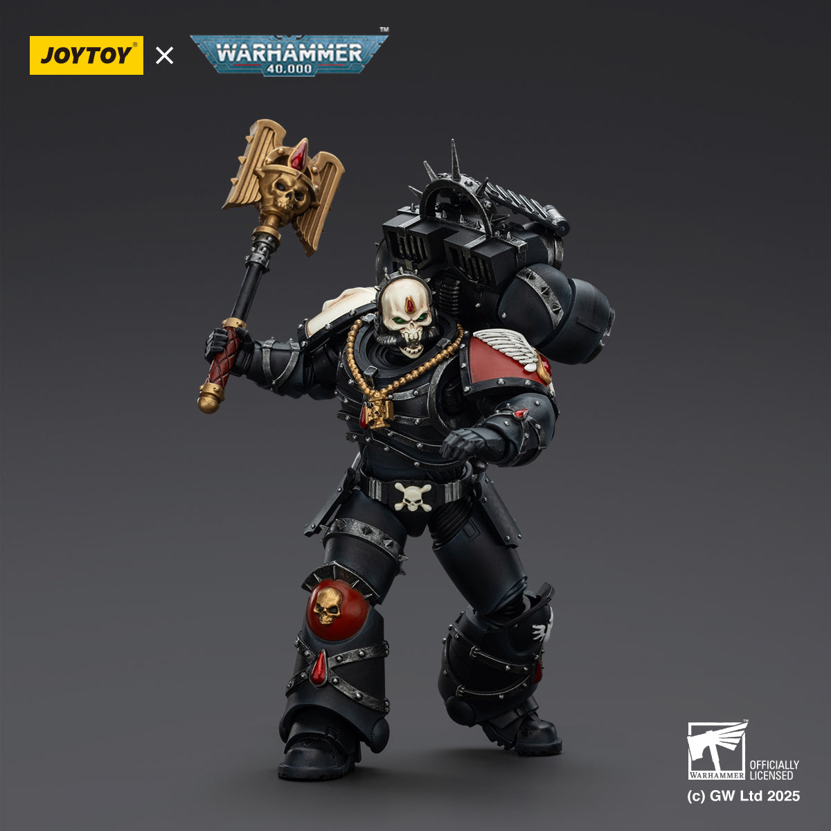 (Only Shipped to the US) JOYTOY Blood Angels Lemartes With Jump Pack Blood Crozius and Absolver Bolt Pistol JT02311 1/18 Scale Action Figure