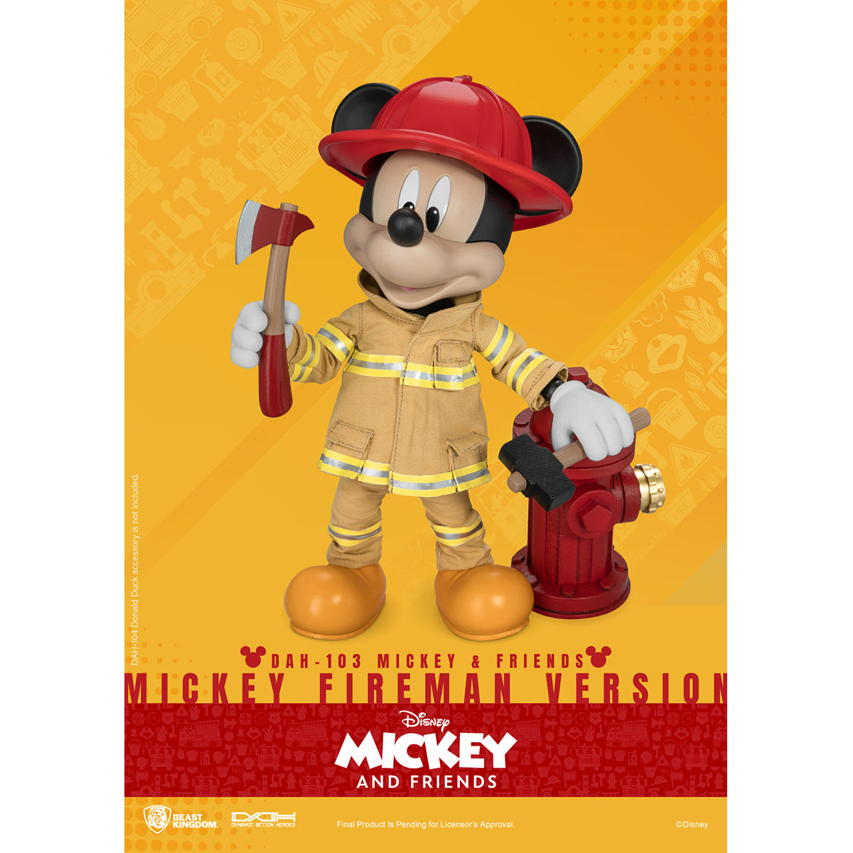 Beast Kingdom DAH-103 Mickey & Friends Mickey Fireman Version Action Figure