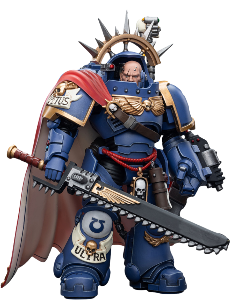 HiPlay JoyToy Warhammer 40K Collectible Figure: Ultramarine Captain in Gravis Armour 1:18 Scale Action Figures