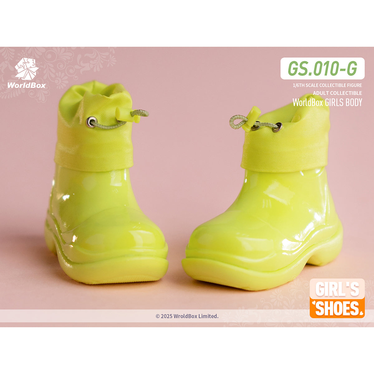 Worldbox Fashion Drawstring Rain Boots Doll Accessory 1/6 Scale Fit Action Figure