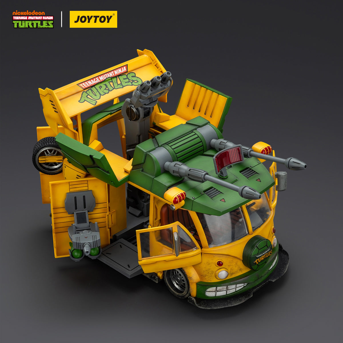 JOYTOY TMNT-Roadkill Rodney & TMNT-Turtle Van 1/18 Scale Fit TMNT Series Action Figure