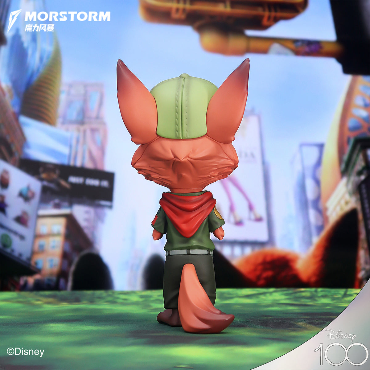 MORSTORM Zootopia Series Flash & Officer Judy & Little Nick in His Red Scarf Art Statue