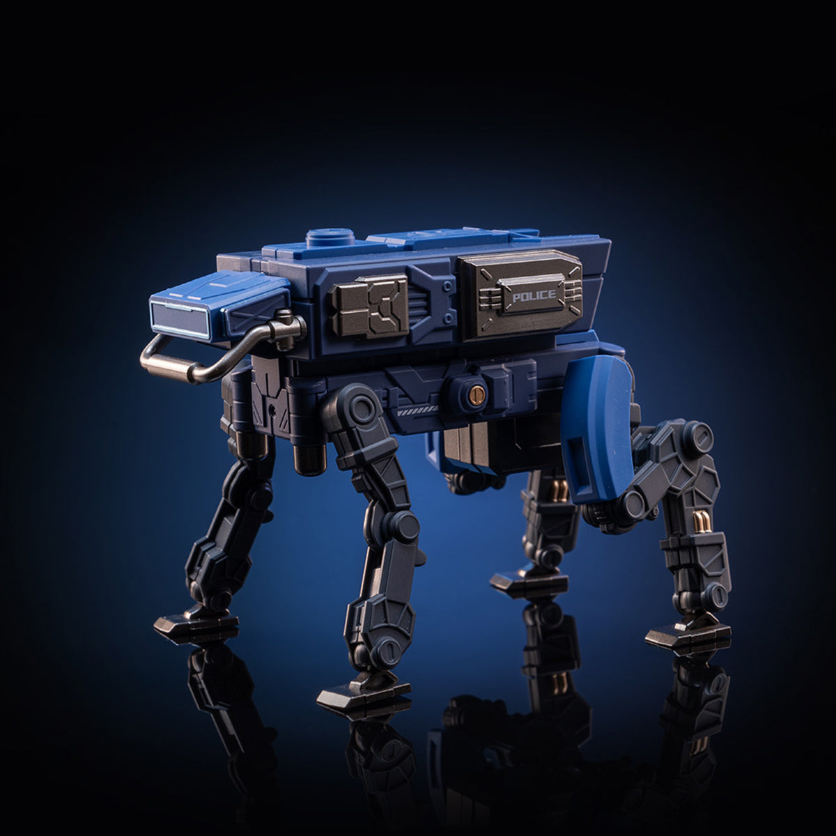MOSHOW Chang'an Guard Mecha Police Officer Bike and Robo-Dog MSC0005 Collectible Figure Set