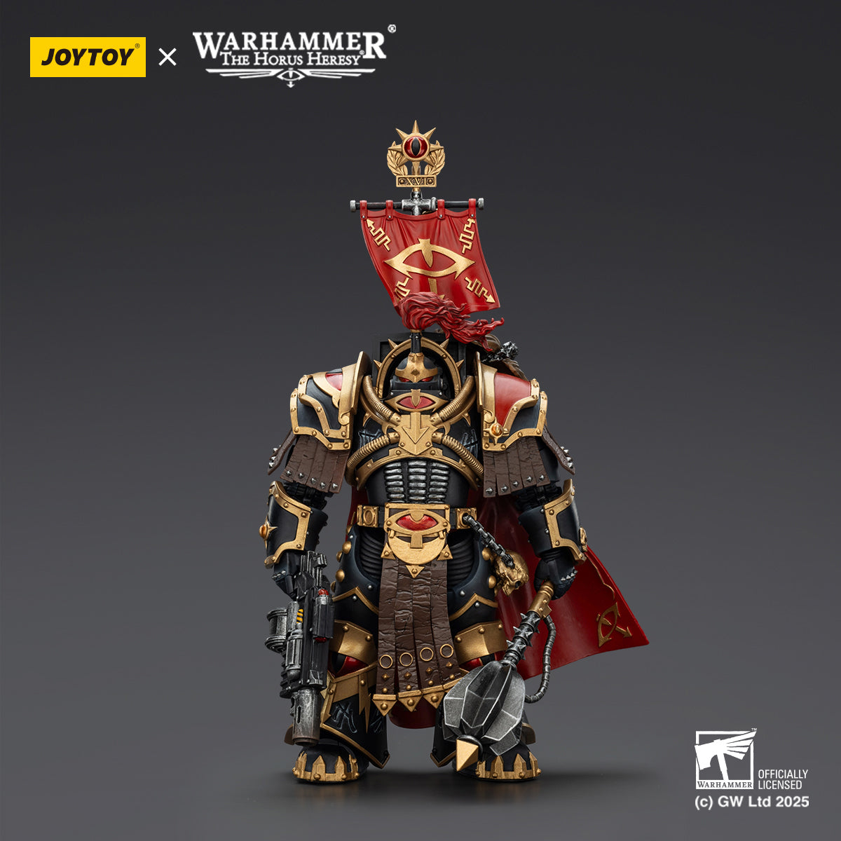 JOYTOY Imperial Fists Legion Apothecary/Sons of Horus Legion Apothecary & Legion Champion & Cataphractii Praetor with Combi-Melta and Power Maul 1/18 Scale Action Figure