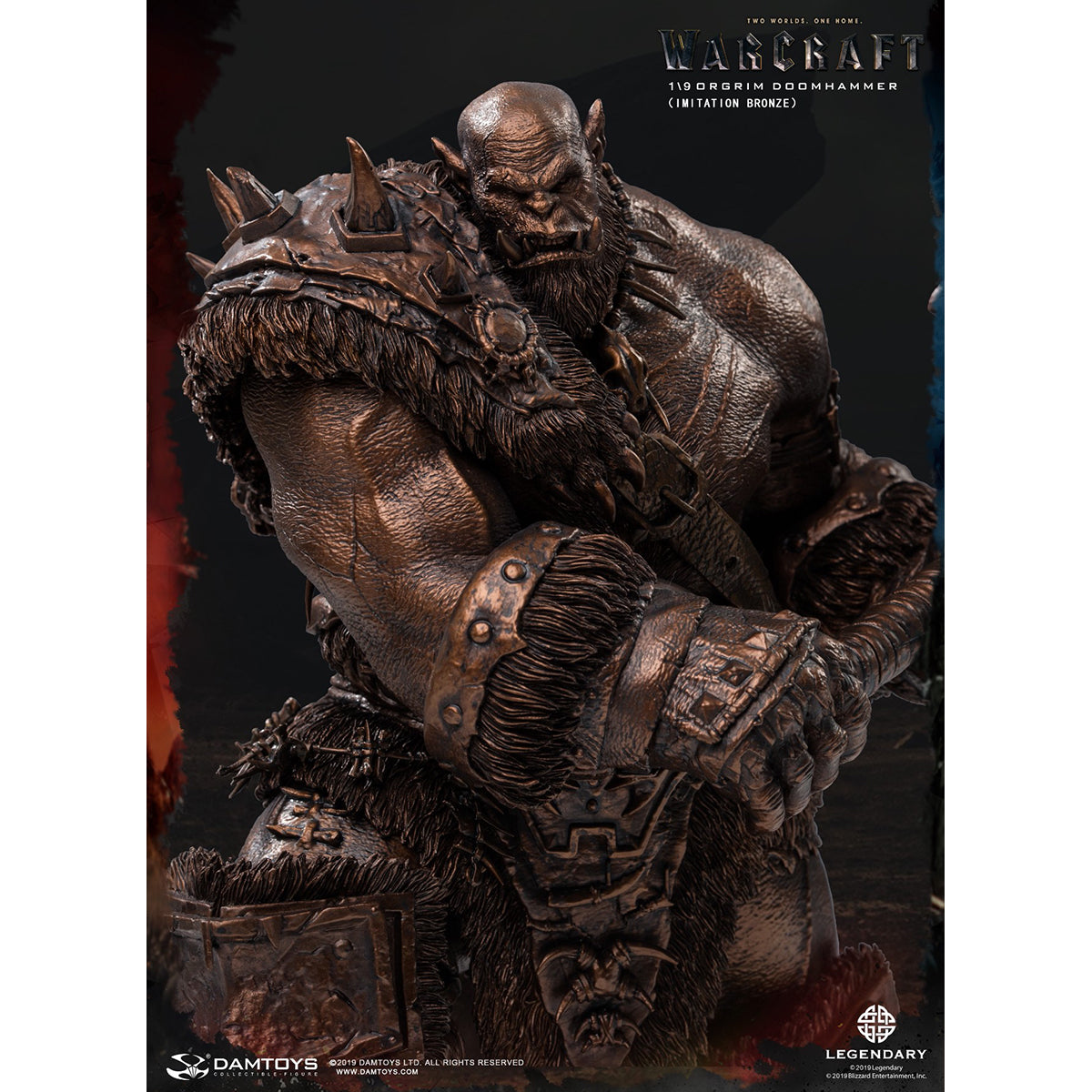 DAMTOYS DMLW013 Warcraft - Orgrim Imitation Bronze 10-inches Art Statue
