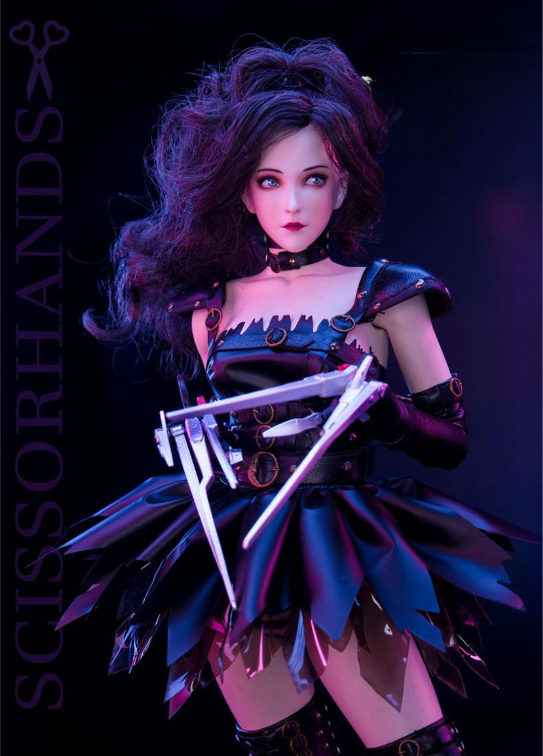 HiPlay Flagset Collectible Figure Full Set: Edwar Scissorhands, Anime Style, 1:6 Scale Female Miniature Action Figure G001