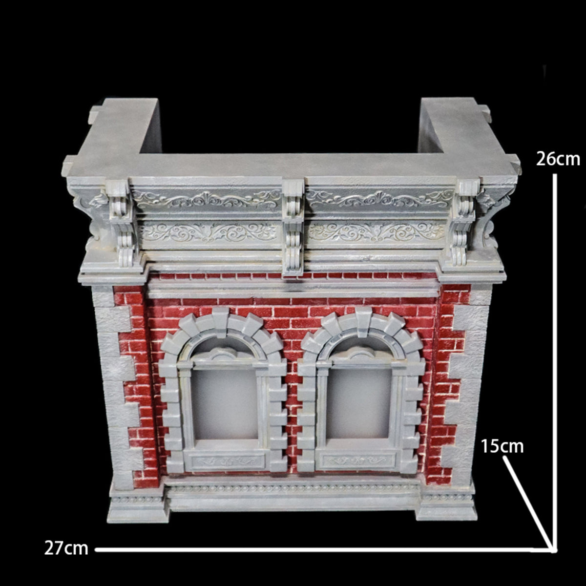 Base de scène murale blanche et rouge de la série de construction Diorama GT Mini Toys