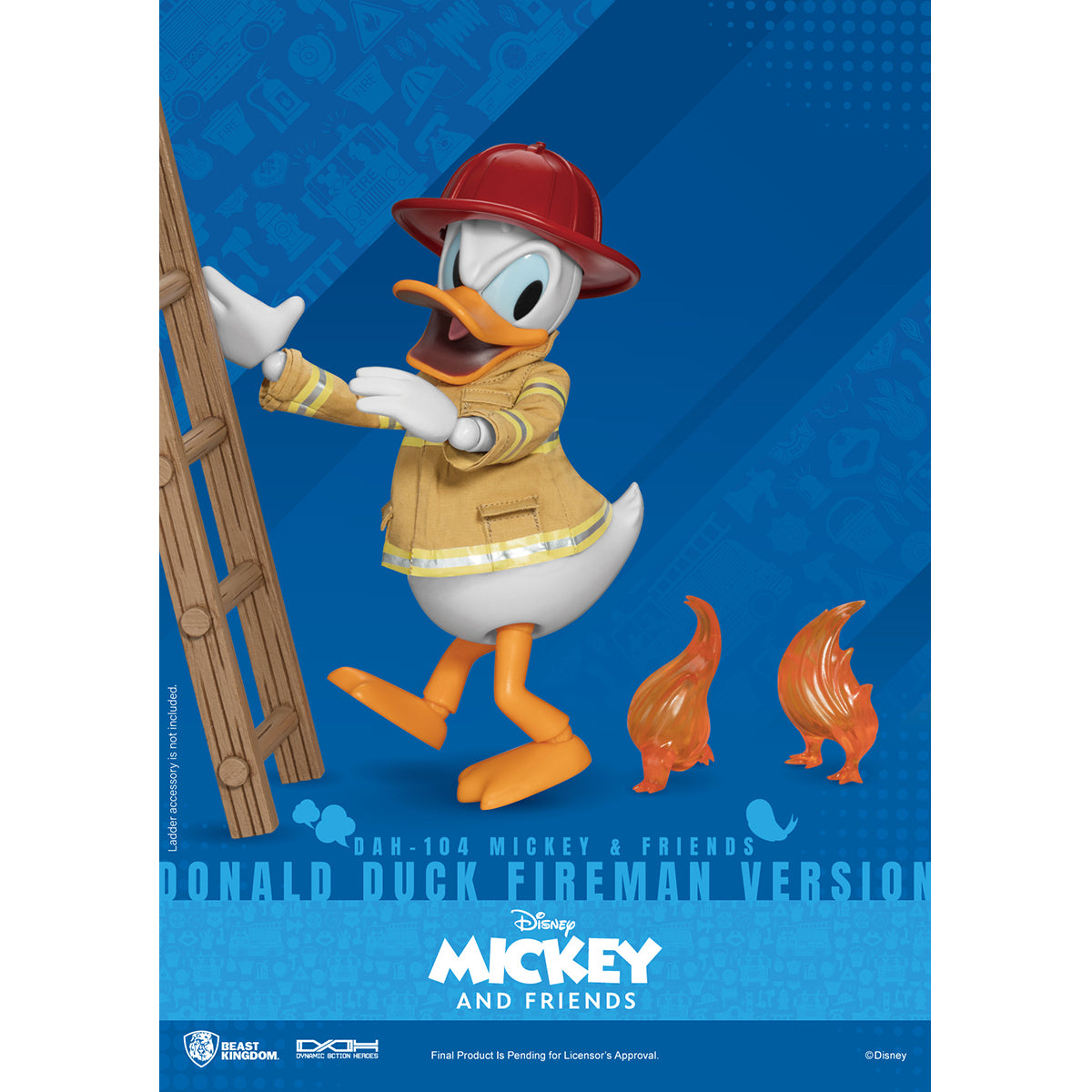 Beast Kingdom DAH-104 Mickey & Friends Donald Duck Fireman Version Action Figure