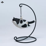 JXK Cat Angel Statue JXK383 Winged Feline Figure with Metal Stand Realistic Animal Collectible for Home Office Desk Decor