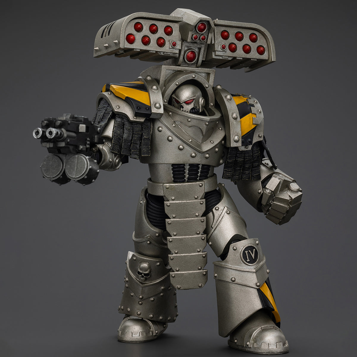 JOYTOY Warhammer La Herejía de Horus Guerreros de Hierro Tirano Maestro de Asedio Terminator con Lanzacohetes Figuras de Acción