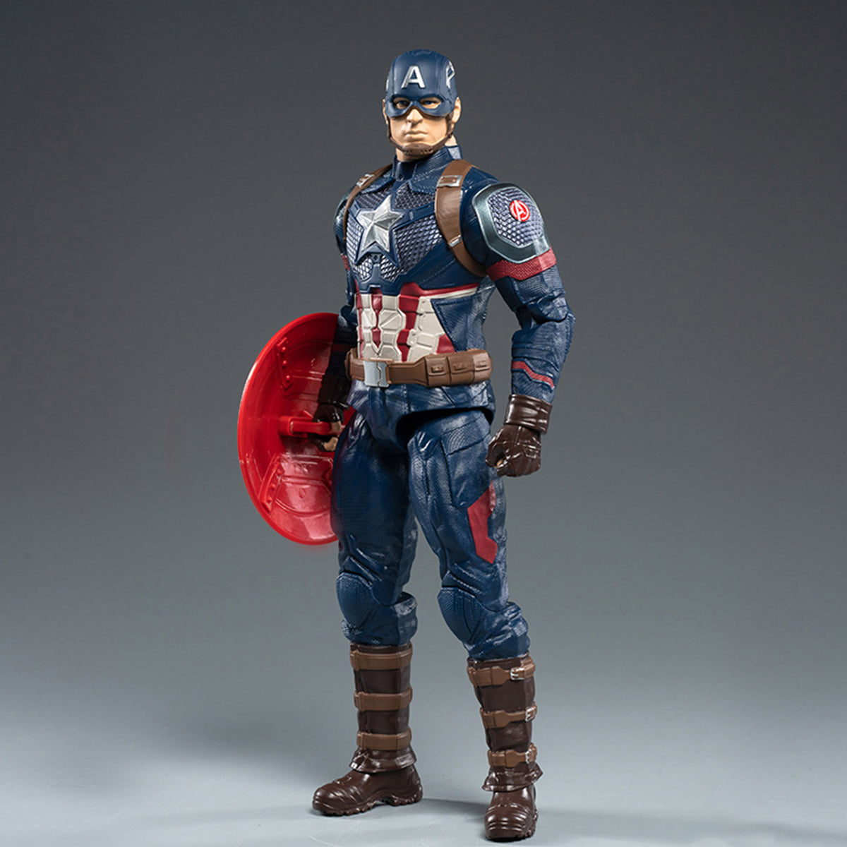 Figurine de collection ZD Toys : figurine articulée simple de 35,5 cm, Captain America, style Moviece, miniature à l'échelle 1/5