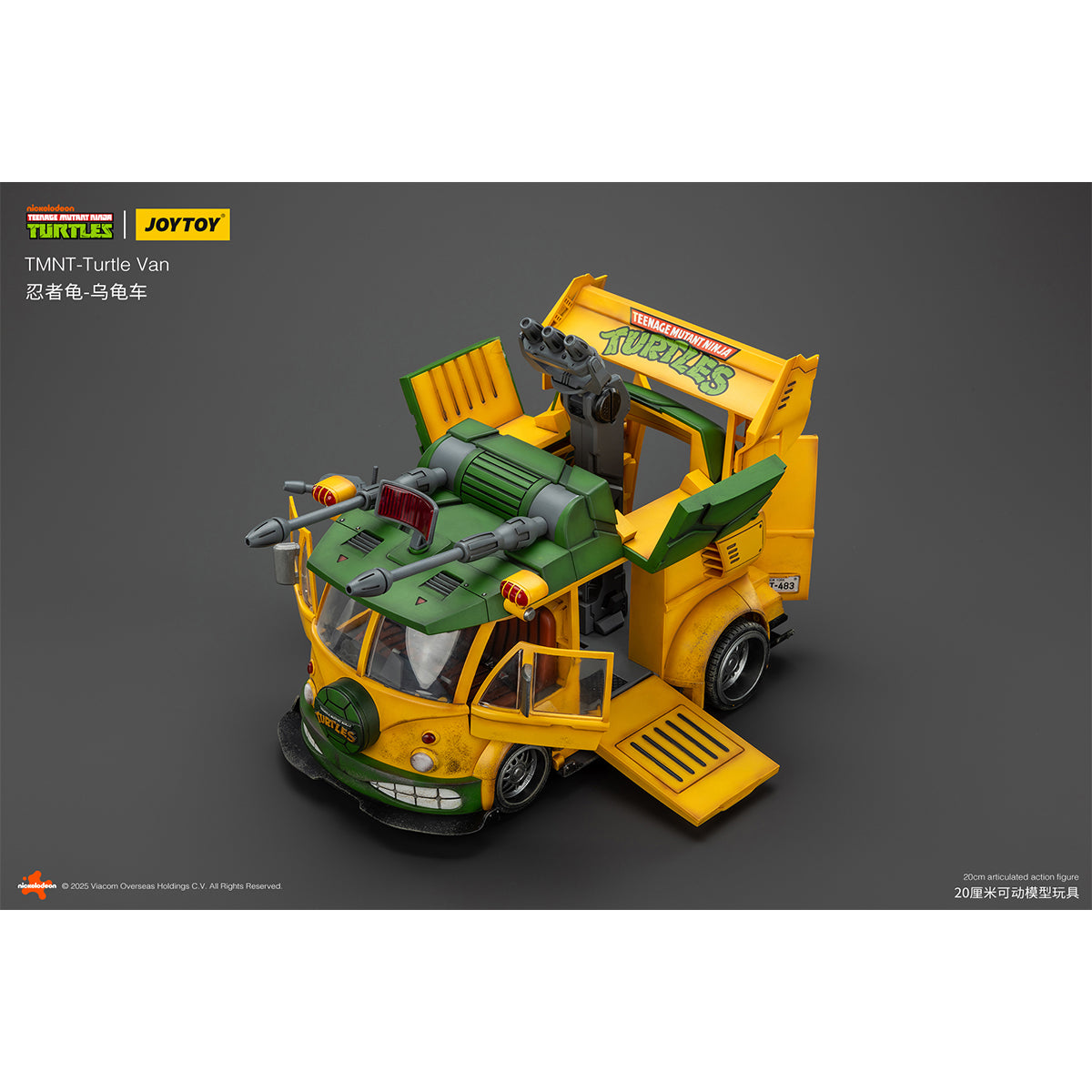JOYTOY TMNT-Roadkill Rodney TMNT-Turtle Van 1/18 Scale Fit TMNT Series Action Figure
