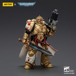 JOYTOY Warhammer 40,000 Blood Angels Captain with Heavy Bolt Pistol & Power Sword, Inferno Pistol & Power Fist, Sanguinary Priest 1/18 Scale Action Figure