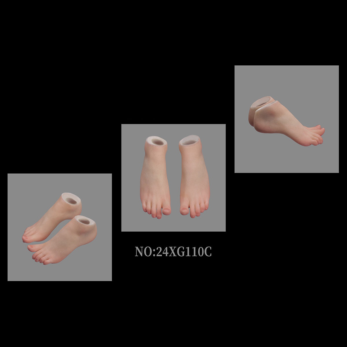 VSTOYS Female Foot Model White Color for Action Figures