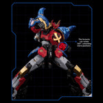 MOSHOWTOYS Sengoku Majin Goshogun con luces, figura de acción transformable de fundición a presión