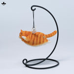 JXK Cat Angel Statue JXK383 Winged Feline Figure with Metal Stand Realistic Animal Collectible for Home Office Desk Decor