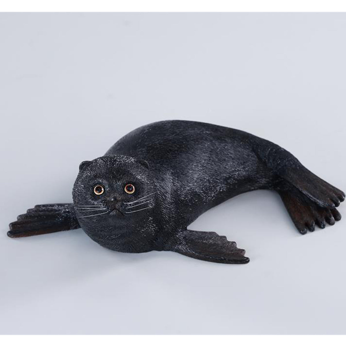 JXK Seal Cat Meow Group Static Animal Figurine