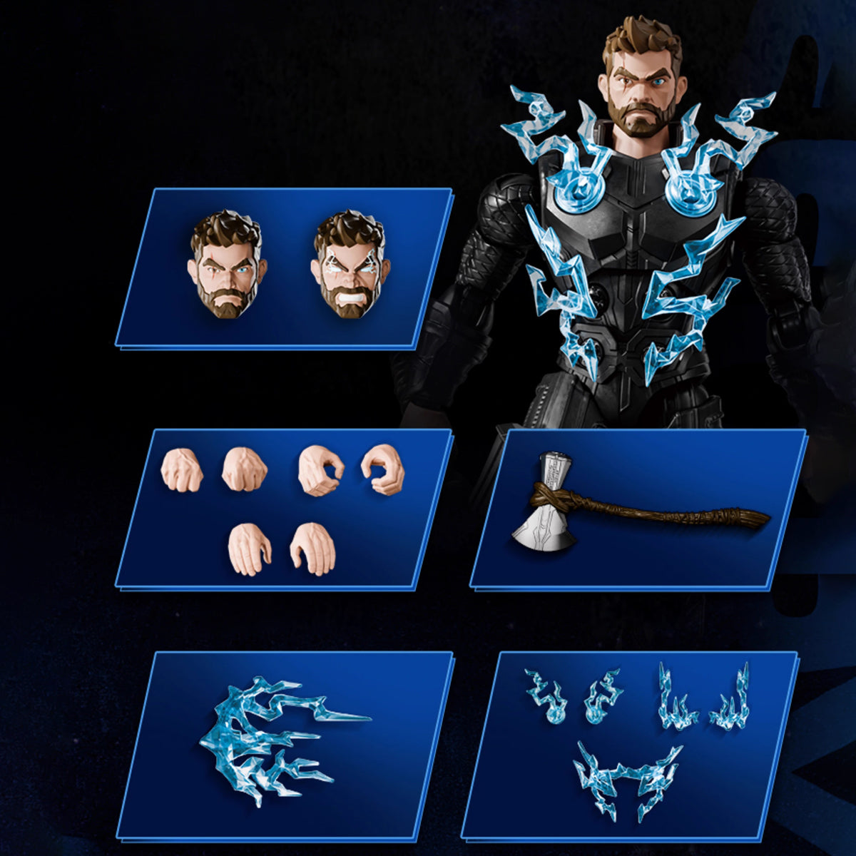 Kits de modelos de ensamblaje de Thor de clase Campeón de Blokees Hero Beyond Edition