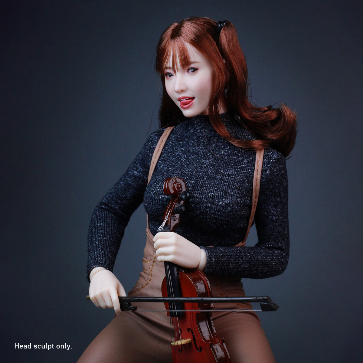 Escultura de cabeza femenina asiática con ojos móviles (versión D) para figuras de acción