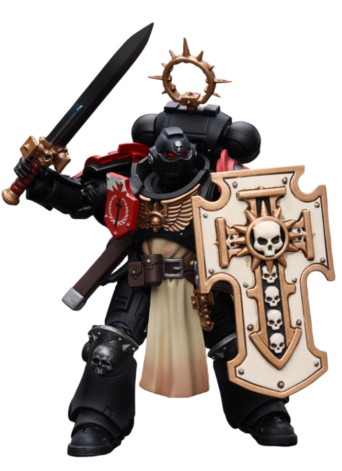 HiPlay JoyToy Warhammer 40K Collectible Figure: Primaris Space Marines Black Templars Bladeguard Veteran 1:18 Scale Action Figures JT2801 (Black Templars JT2801)