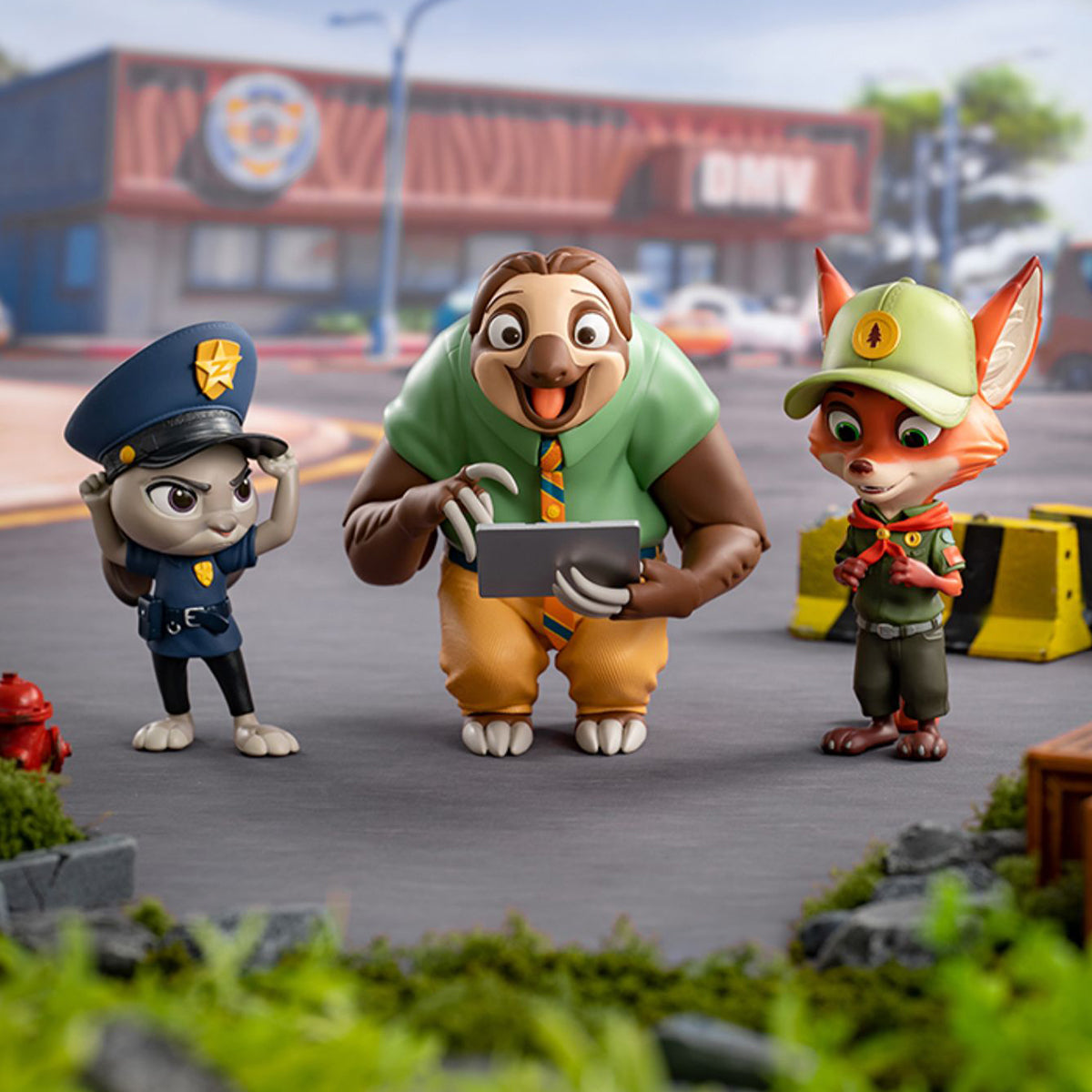 MORSTORM Zootopia Series Flash & Officer Judy & Little Nick in His Red