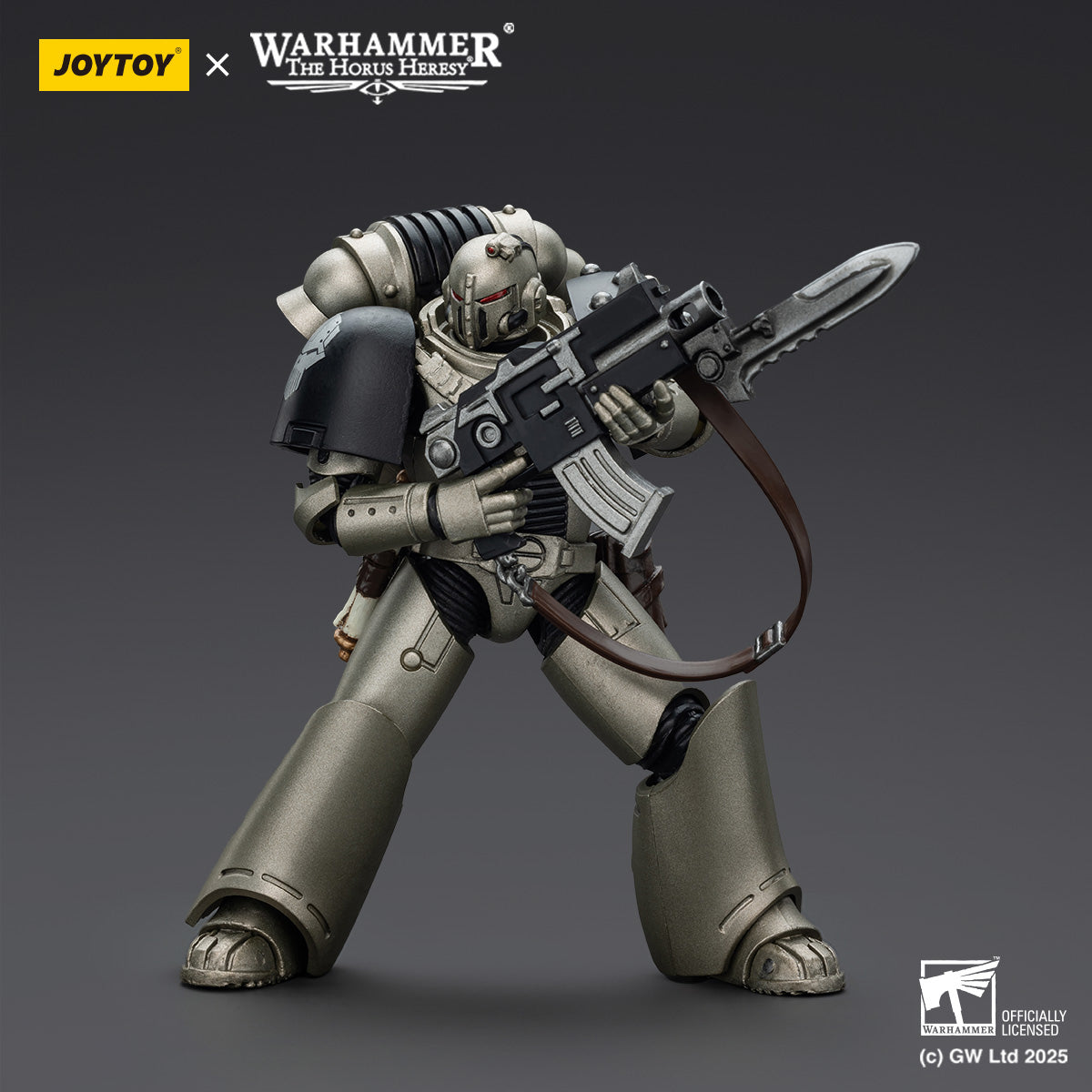 JOYTOY Warhammer The Horus Heresy, Iron Warriors Command Squad Chosen with Legion Standard/MKVI Tactical Sergeant with Power Sword and Plasma Pistol, Action Figures