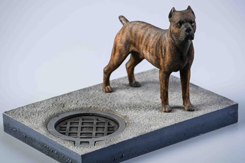 HiPlay JXK Collectible Dog Figure: Cane Corso, Expertly Hand-Painted, Lifelike, Safe Resin, 1:12 Scale Miniature Animal Figurine