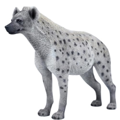 HiPlay JXK Collectible Cat Figure: Hyena, Expertly Hand-Painted, Lifelike, Safe Resin, 1:6 Scale Miniature Animal Figurine