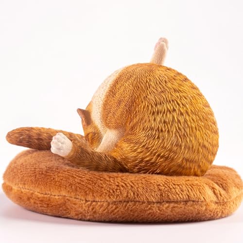 HiPlay JXK Collectible Cat Figure: Chicken Leg Cat, Expertly Hand-Painted, Lifelike, Safe Resin, 1:6 Scale Miniature Animal Figurine