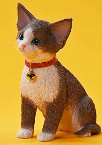 HiPlay JXK Cat Figure: Devon Rex 2.0,1:3 Scale Miniature Animal Figurine