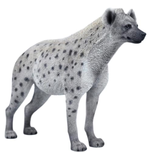 HiPlay JXK Collectible Cat Figure: Hyena, Expertly Hand-Painted, Lifelike, Safe Resin, 1:6 Scale Miniature Animal Figurine