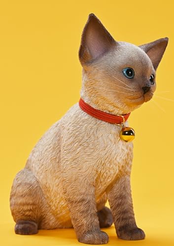 HiPlay JXK Cat Figure: Devon Rex 2.0,1:3 Scale Miniature Animal Figurine