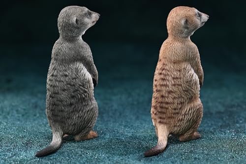 HiPlay JXK Collectible Meerkat Figure: Meerkat, Expertly Hand-Painted, Lifelike, Safe Resin, 1:6 Scale Miniature Animal Figurine