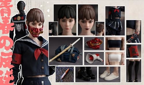 HiPlay Worldbox Collectible Figure Full Set: Yanki Shojo, 1:6 Scale Miniature Female Action Figurine AT045