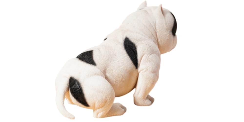 HiPlay JXK Collectible Dog Figure: Mini Bully Dog, Expertly Hand-Painted, Lifelike, Safe Resin, 1:6 Scale Miniature Animal Figurine JXK124A