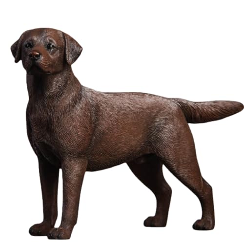 HiPlay JXK Collectible Dog Figure: Labrador, Expertly Hand-Painted, Lifelike, Safe Resin, 1:12 Scale Miniature Animal Figurine